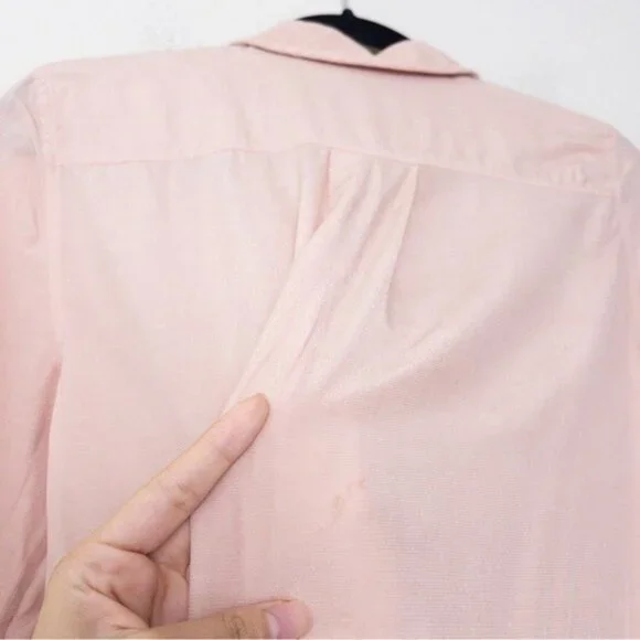 rag & bone Dean Drape Front Blouse Shirt S Dusty Rose Twist Faux Wrap - Picture 12 of 13